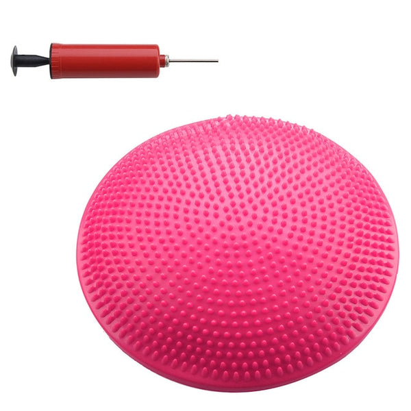 Super sell Yoga Stability Balance Board Disc Gym exercise Wobble Ankle knee Air Cushion Pad, Red