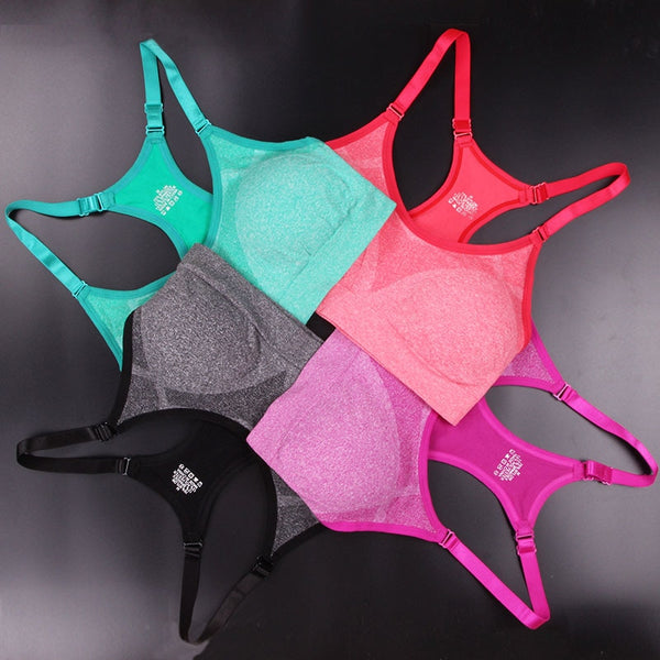 Women Yoga Top Yoga Shirts Women,Padded Wirefree Shockproof Sports Bras,Breathable Athletic Fitness Running Vest Tops Underwear