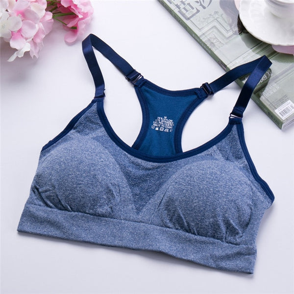 Women Yoga Top Yoga Shirts Women,Padded Wirefree Shockproof Sports Bras,Breathable Athletic Fitness Running Vest Tops Underwear