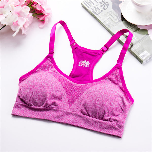 Women Yoga Top Yoga Shirts Women,Padded Wirefree Shockproof Sports Bras,Breathable Athletic Fitness Running Vest Tops Underwear