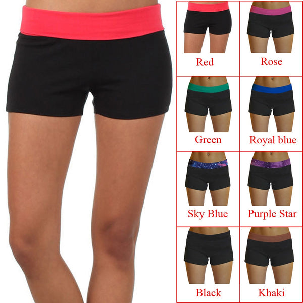 2018 Sexy Women Summer Sport Shorts Women Elastic Waist Short Shorts Binding Side Split Cotton Sports Running Yoga Shorts