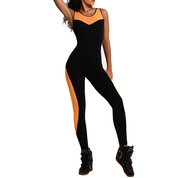 Hot Sexy Backless Bandage Yoga Jumpsuit Fitness Suit Custome Yoga Set Running Sport Workout Tracksuit For Women Sport Suit