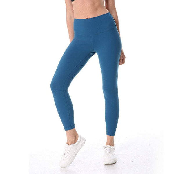 Colorvalue Plus Size Hip-Up Sport Fitness Pants Women Solid High Waisted Gym Running Tights Stretchy Nylon+Spandex Yoga Pants
