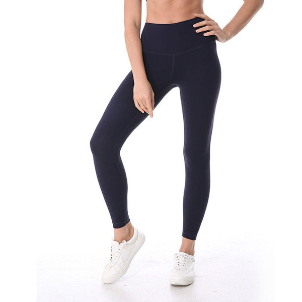 Colorvalue Plus Size Hip-Up Sport Fitness Pants Women Solid High Waisted Gym Running Tights Stretchy Nylon+Spandex Yoga Pants