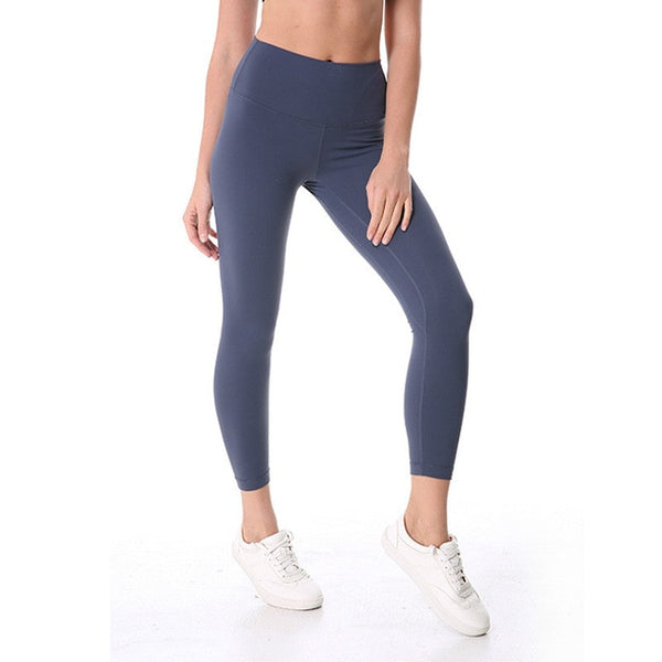 Colorvalue Plus Size Hip-Up Sport Fitness Pants Women Solid High Waisted Gym Running Tights Stretchy Nylon+Spandex Yoga Pants