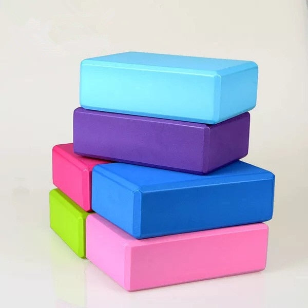 New high-quality  EVA Yoga brick green and high density Yoga brick 6 color