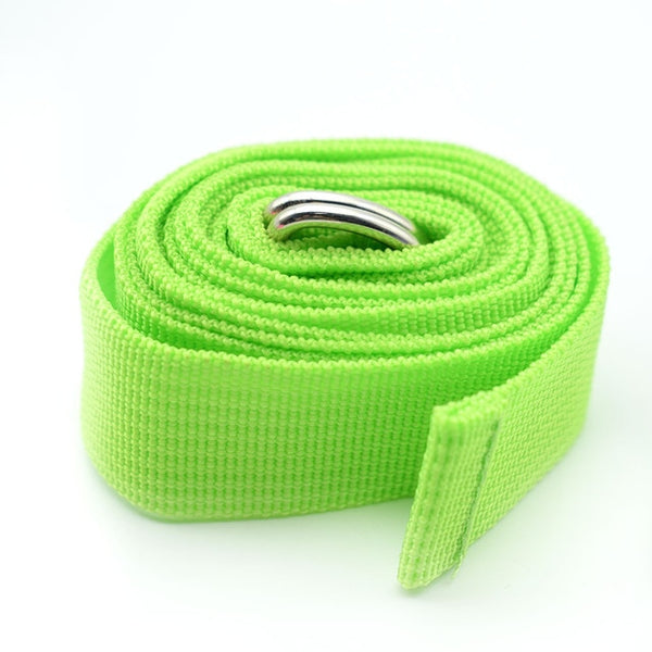 180CM Sport Yoga Stretch Strap D-Ring Belt Gym Waist Leg Fitness Adjustable Belt