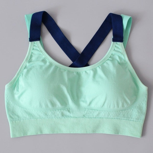 TopPick Sport Shirt Women Running Sport T-shirt Gym Shirt Women Stitching Color Yoga Top Sports Bra Top Fitness Women Sport Bra