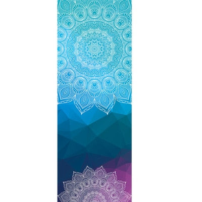 Classic Mandola Yoga Towel 183*65 Diamond Texture Non Slip Portable Travel Yoga Mat Towel Mat Cover Pilates Fitness Yoga Blanket