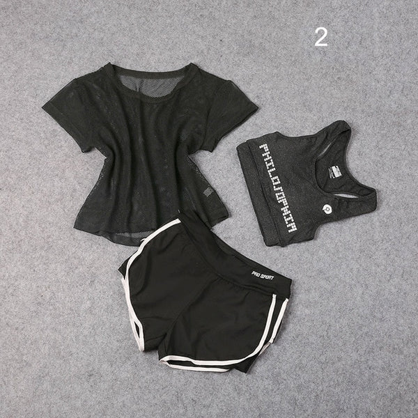 3 PCS Set Women's Yoga Suit Fitness Clothing  Sportswear For Female Workout Sports Clothes Athletic Running Yoga Suit Sets