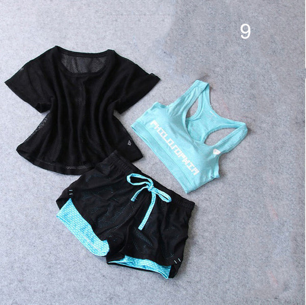 3 PCS Set Women's Yoga Suit Fitness Clothing  Sportswear For Female Workout Sports Clothes Athletic Running Yoga Suit Sets