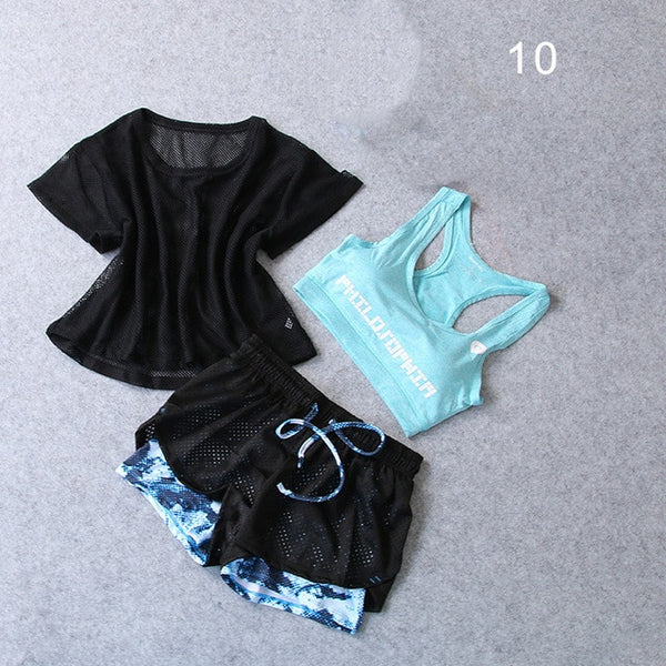 3 PCS Set Women's Yoga Suit Fitness Clothing  Sportswear For Female Workout Sports Clothes Athletic Running Yoga Suit Sets