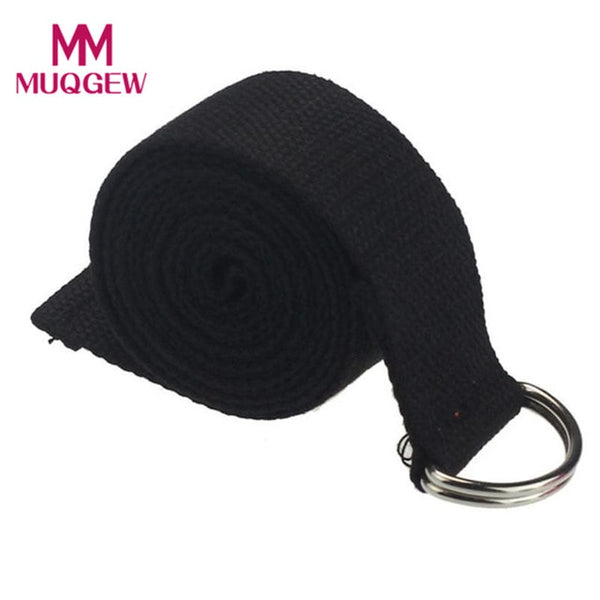 180CM Adjustable D-Ring Gym Waist Sport Yoga Stretch Strap Waist Leg Fitness Yoga Belt New