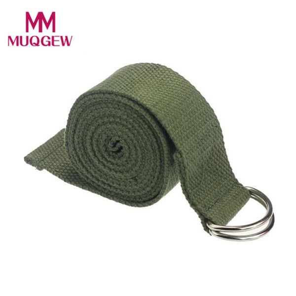 180CM Adjustable D-Ring Gym Waist Sport Yoga Stretch Strap Waist Leg Fitness Yoga Belt New