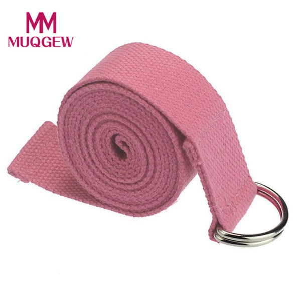 180CM Adjustable D-Ring Gym Waist Sport Yoga Stretch Strap Waist Leg Fitness Yoga Belt New