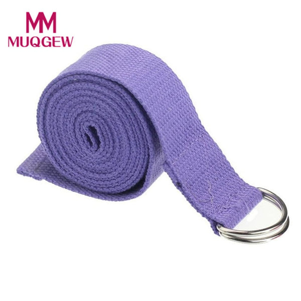 180CM Adjustable D-Ring Gym Waist Sport Yoga Stretch Strap Waist Leg Fitness Yoga Belt New