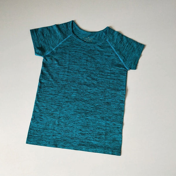 Women Quick Dry Sport Yoga Shirt Short Sleeve Breathable Exercises Female Yoga Top Gym Running Fitness Women's Sporty T-Shirts