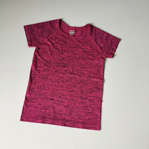 Women Quick Dry Sport Yoga Shirt Short Sleeve Breathable Exercises Female Yoga Top Gym Running Fitness Women's Sporty T-Shirts