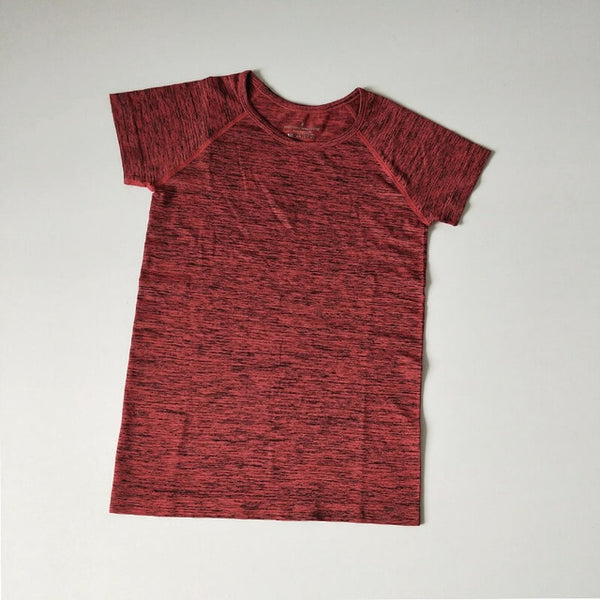 Women Quick Dry Sport Yoga Shirt Short Sleeve Breathable Exercises Female Yoga Top Gym Running Fitness Women's Sporty T-Shirts
