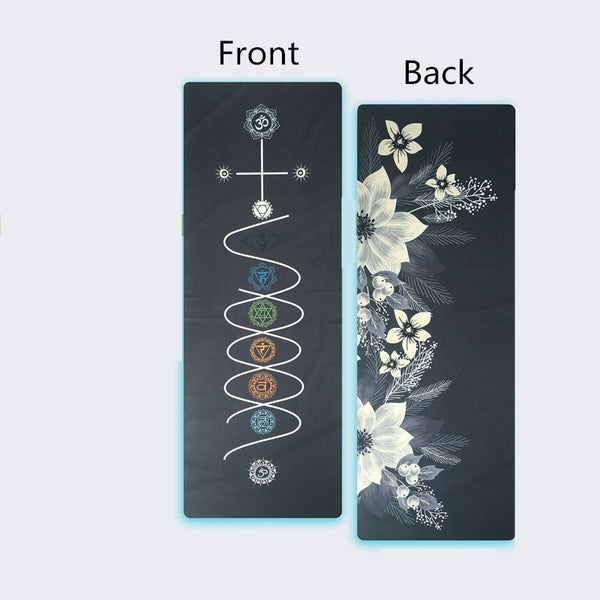 Yoga Towel Microfiber Double-sided Pattern Non Slip 185*65 CM Yoga Mat Towel Pilates Exercise Mat Cover Soft Yoga Blanket