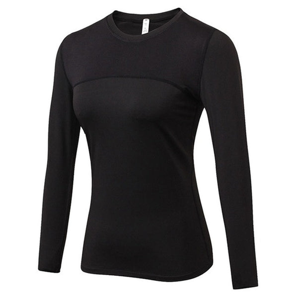 Vertvie Long Sleeve T-shirts Women Yoga Gym Compression Tights Sportswear Fitness Quick Dry Running Tops Body Shaper Tee Shirts