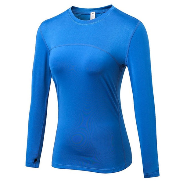 Vertvie Long Sleeve T-shirts Women Yoga Gym Compression Tights Sportswear Fitness Quick Dry Running Tops Body Shaper Tee Shirts