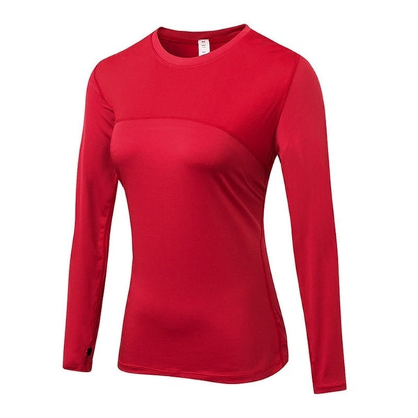 Vertvie Long Sleeve T-shirts Women Yoga Gym Compression Tights Sportswear Fitness Quick Dry Running Tops Body Shaper Tee Shirts