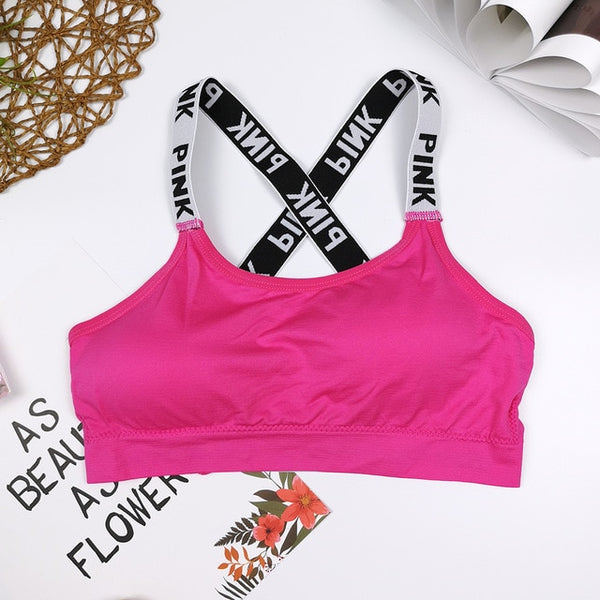 Push Up Sports Top Gym Women Yoga Top For Fitness Cross Strap Womens Gsleeveless Gym Running Top Padded Tank Athletic Vest