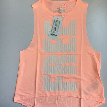 Print Sexy Sport Top Fitness Women Sleeveless Yoga Shirts Fitness Sport Shirt Women Female Sports Top Ladies T Shirt