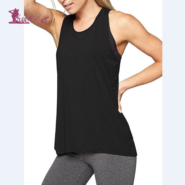 Lurehooker Yoga Top Gym Sports Vest Sleeveless Shirts Women Running Clothes  Womens Shirt Fitness Clothing Solid Yoga Shirts