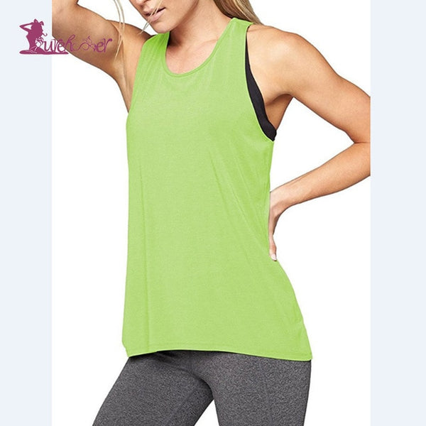 Lurehooker Yoga Top Gym Sports Vest Sleeveless Shirts Women Running Clothes  Womens Shirt Fitness Clothing Solid Yoga Shirts