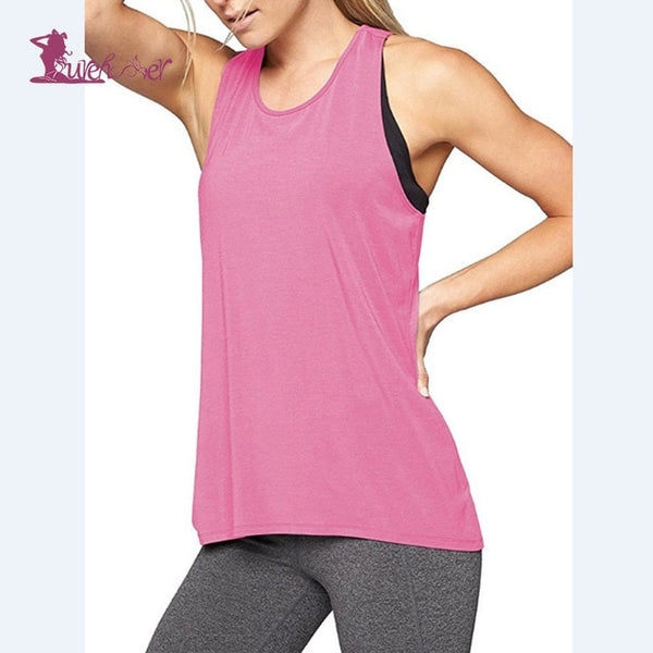 Lurehooker Yoga Top Gym Sports Vest Sleeveless Shirts Women Running Clothes  Womens Shirt Fitness Clothing Solid Yoga Shirts