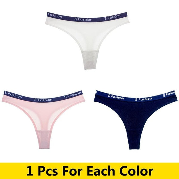 Soft Seamless Cotton Panties G-String Women Ultra-thin Sports Yoga Shorts Sexy Low Waist Letter Pattern Thong Underwear 3Pcs/lot