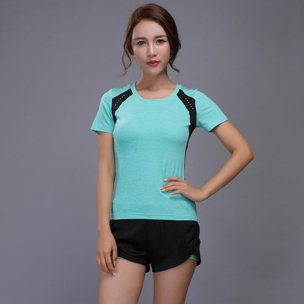 OLOEY Women Tennis Clothes Yoga Set Badminton Clothing Fitness Running Shirt+Pants Quick Dry Gym Workout Jogging Sport Suit