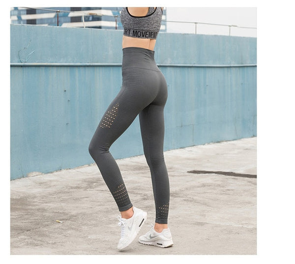 High Waisted Yoga Pants Shark Gym Seamless Leggings High Elastic Exercise Tights Women Pants for Fitness Yoga Running Sports