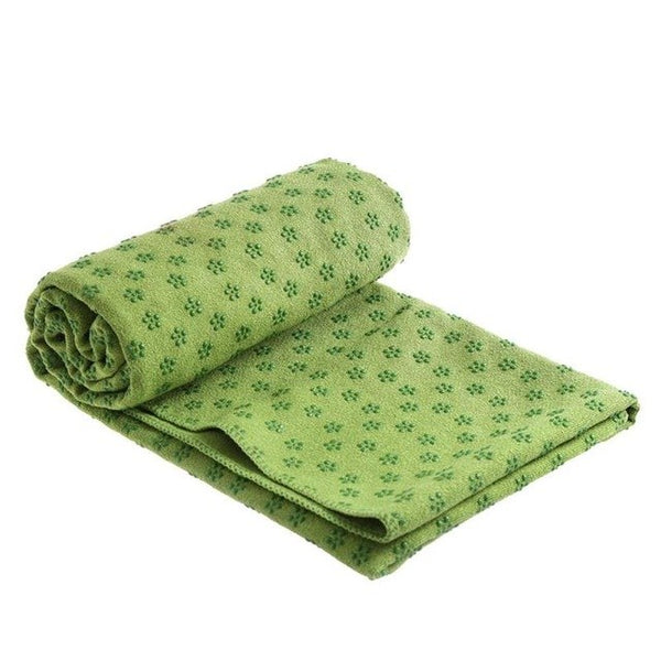 Non Slip Cotton Yoga Mat Rug Plum Dotted Resin Towel Blanket Sweat Absorbing Towel for Sport Fitness Exercise Pilates Supplies