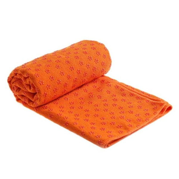 Non Slip Cotton Yoga Mat Rug Plum Dotted Resin Towel Blanket Sweat Absorbing Towel for Sport Fitness Exercise Pilates Supplies