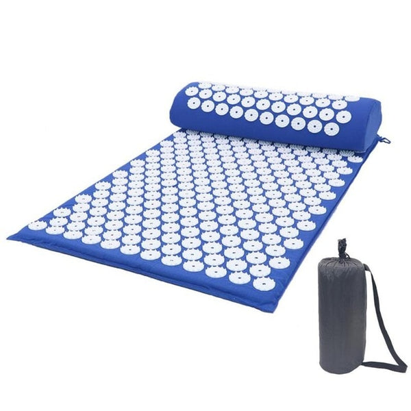 Yoga Spike Acupressure Mat Pillow Set Back Body Massager Acupuncture Cushion Mat Pain Relieve Spike Yoga Mat with Pillow