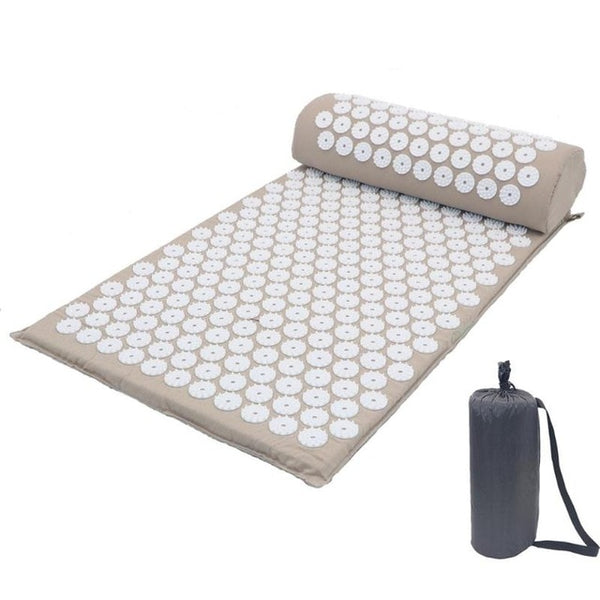 Yoga Spike Acupressure Mat Pillow Set Back Body Massager Acupuncture Cushion Mat Pain Relieve Spike Yoga Mat with Pillow