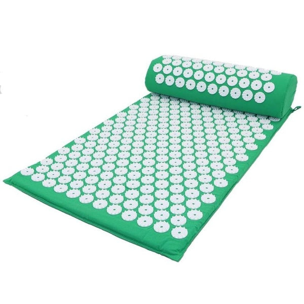 Yoga Spike Acupressure Mat Pillow Set Back Body Massager Acupuncture Cushion Mat Pain Relieve Spike Yoga Mat with Pillow