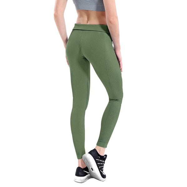 DutteDutta Women High Elastic Fitness Sport Leggings Yoga Pants Slim Running Tights Sportswear Sports Pants Trousers Clothing