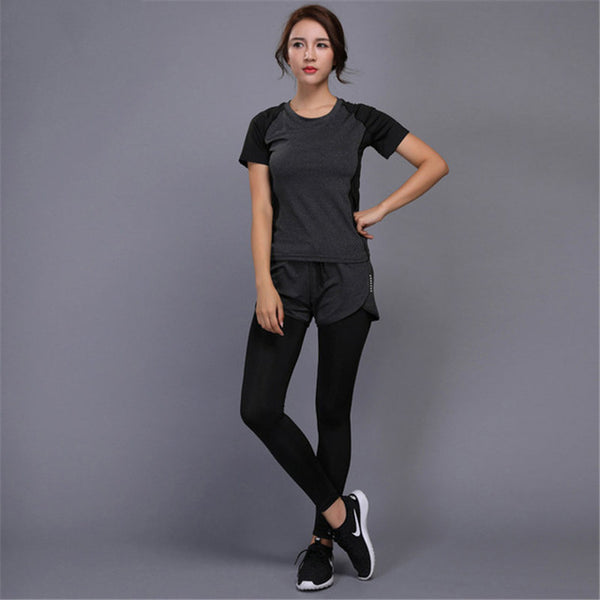 OLOEY Women's sportswear Yoga Set Fitness Gym Clothes Running Tennis Shirt+Pants Yoga Leggings Jogging Workout Sport Suit