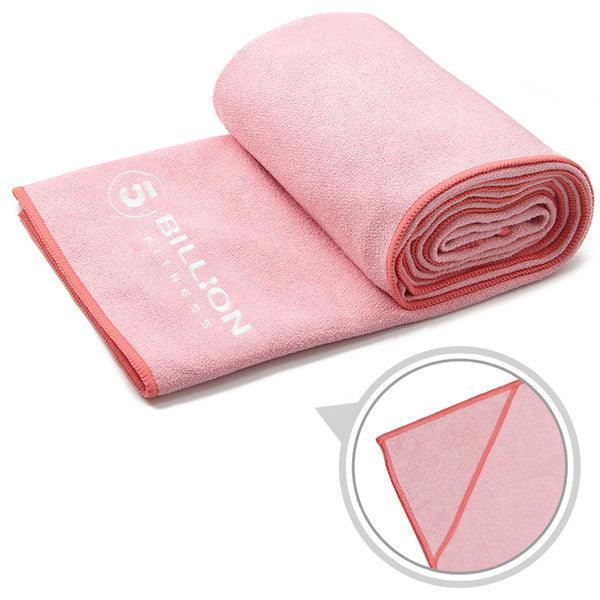 Yoga Towel with 4 Corner Pockets - 24" x 72" - Microfiber Hot Yoga Towel, Bikram Yoga Towel, Ashtanga Yoga