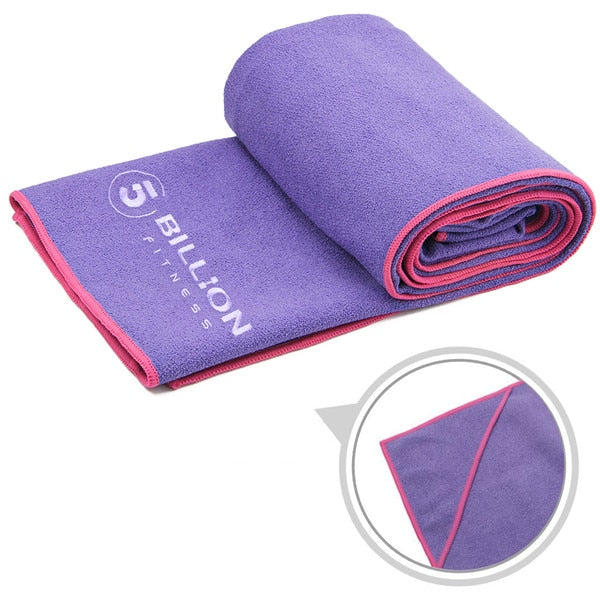 Yoga Towel with 4 Corner Pockets - 24" x 72" - Microfiber Hot Yoga Towel, Bikram Yoga Towel, Ashtanga Yoga