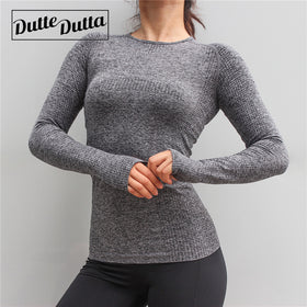 Women's Sports Wear For Fitness Women Jersey Seamless Long Sleeve Gym Woman Sport Shirt Yoga Top Female Workout Tops T-shirt