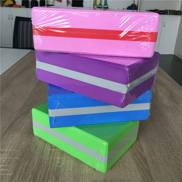 12 colors EVA Yoga Block Brick Sports Exercise Gym Foam Workout Stretching Aid Body Shaping Health Training Fitness unisex A