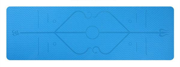 6MM TPE Yoga Mat with Position Line Non Slip Carpet Mat 183cmX61cm High Density For Beginner Environmental Fitness Gymnastic Mat