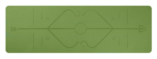6MM TPE Yoga Mat with Position Line Non Slip Carpet Mat 183cmX61cm High Density For Beginner Environmental Fitness Gymnastic Mat