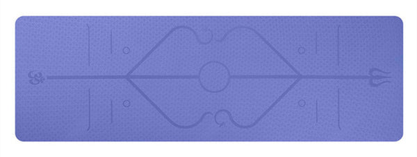 6MM TPE Yoga Mat with Position Line Non Slip Carpet Mat 183cmX61cm High Density For Beginner Environmental Fitness Gymnastic Mat