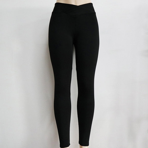 Hip Push Up High Waist Women Yoga Pants Solid Sport Leggings Workout Gym Running Slimming Sport Pants